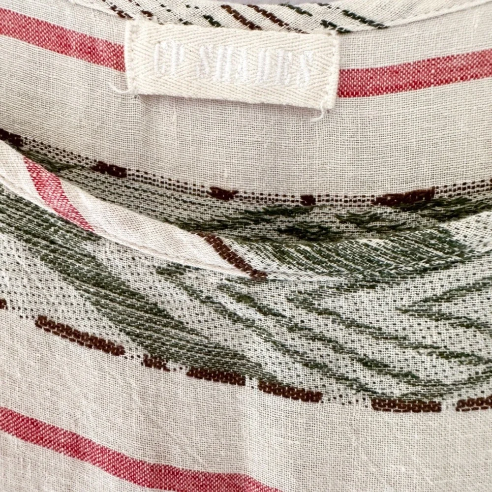 CP‎ Shades Aztec Woven Linen Lagenlook Dress Size Small